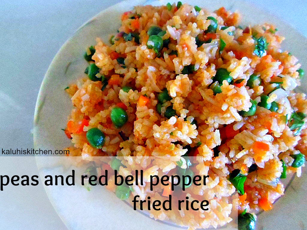 Peas And Red Bell Pepper Fried Rice