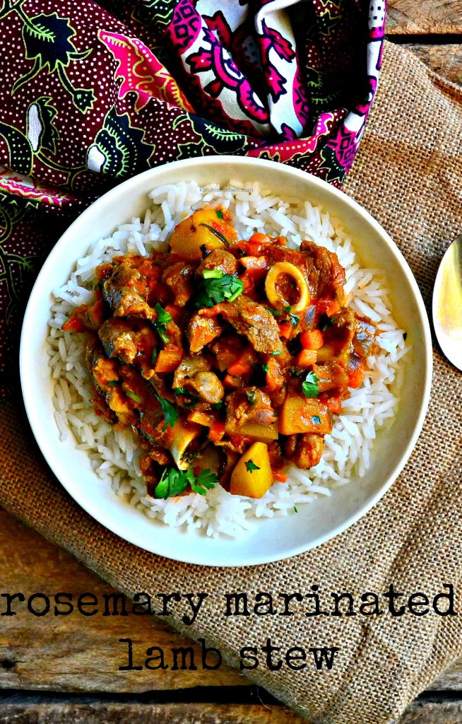 Rosemary Mint Marinated Lamb Stew
