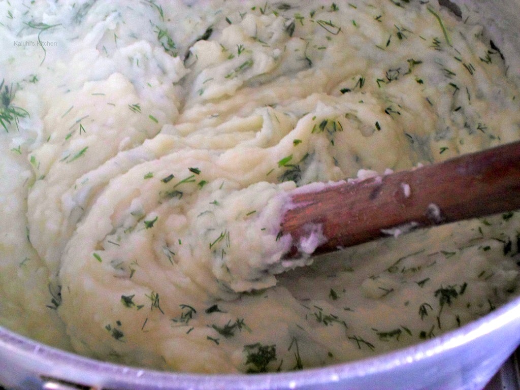 dill and potatoes