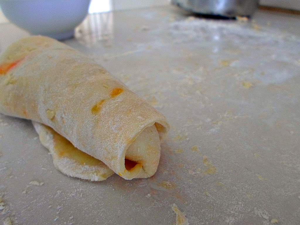 dusted Chapati dough