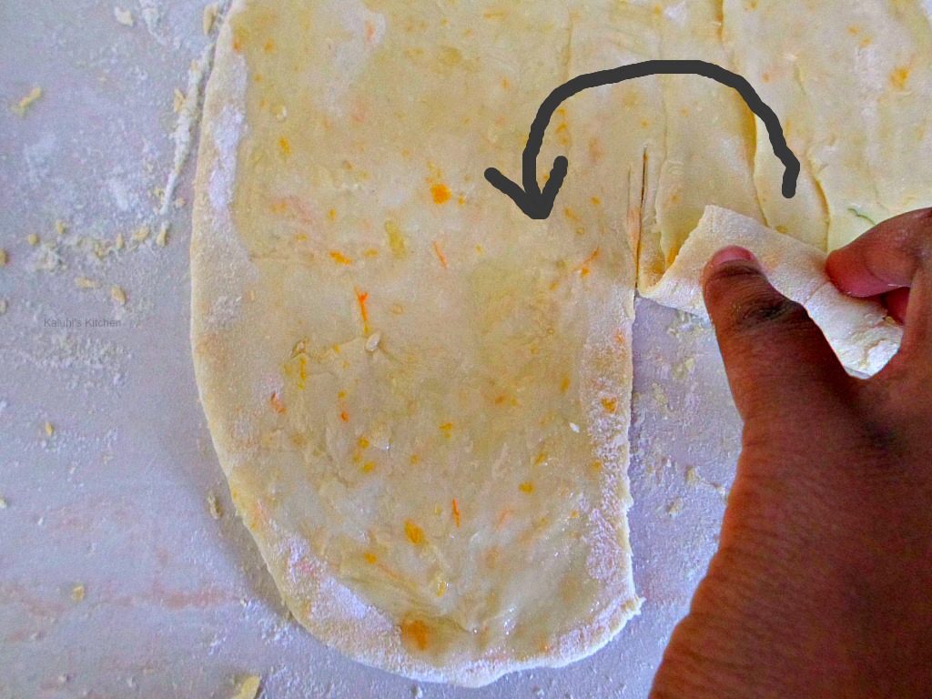 making chapati roll