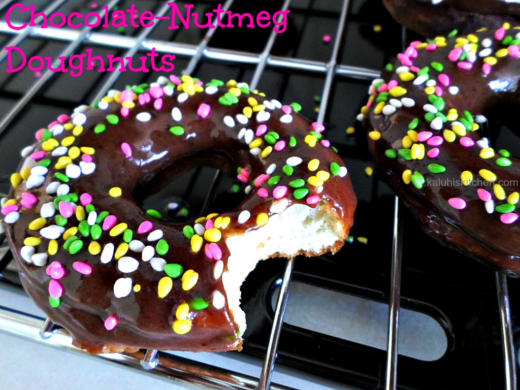 chocolate nutmeg doughnuts