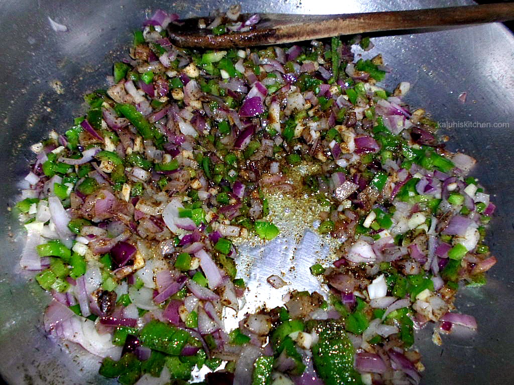 garlic, onion and pepper