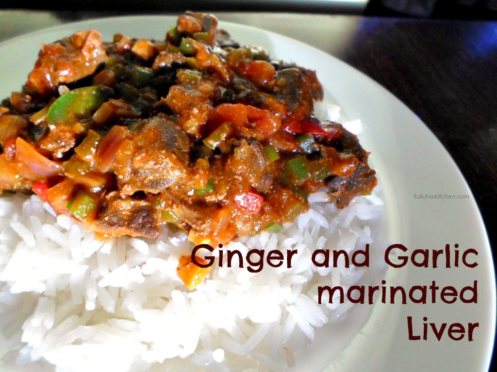 ginger and garlic marinated liver