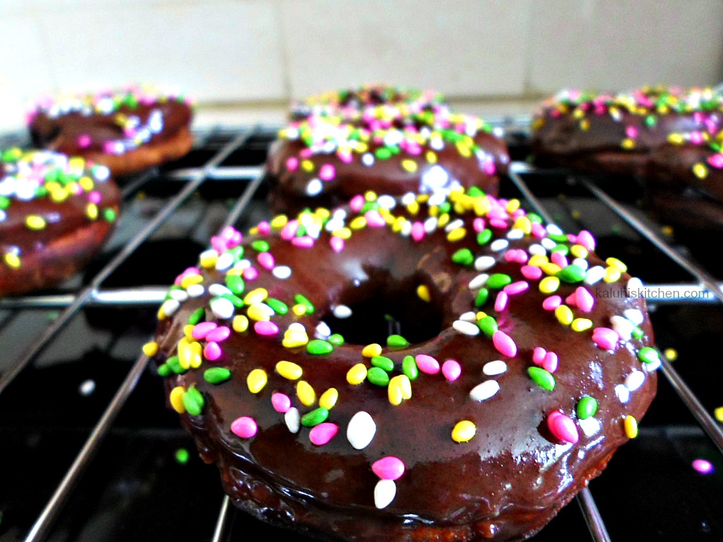 nutmeg doughnut with sprinkles