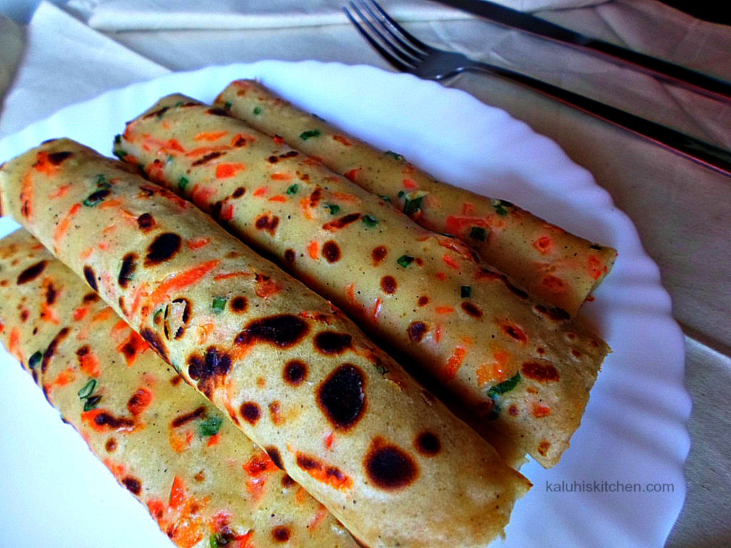 savory crepes rolled up