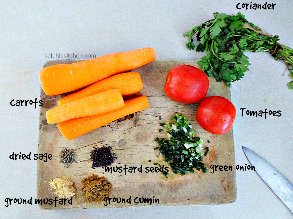 Carrot Kari Ingredients