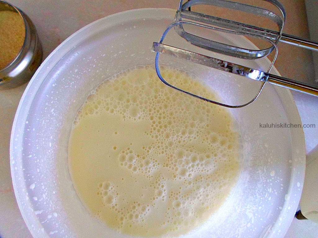 fluffy egg and malabuttermilk mixture