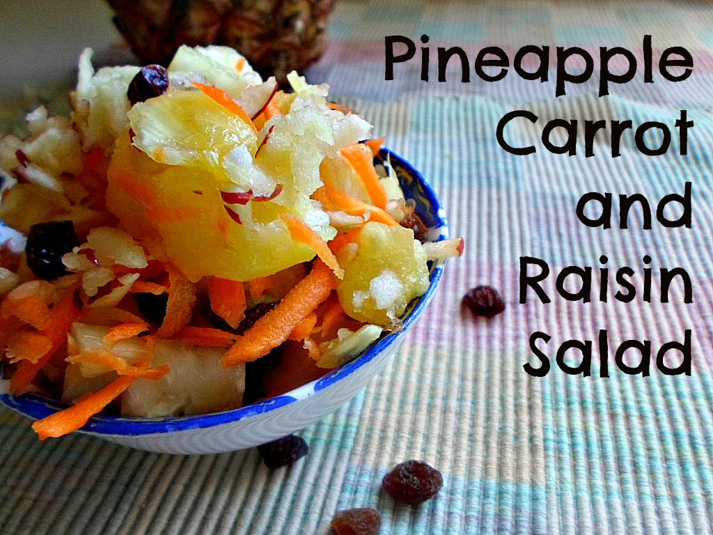 pineapple carrot and raisin salad