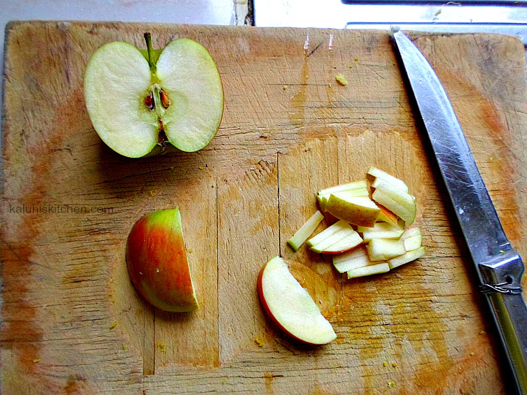 sliced apple for a garnish