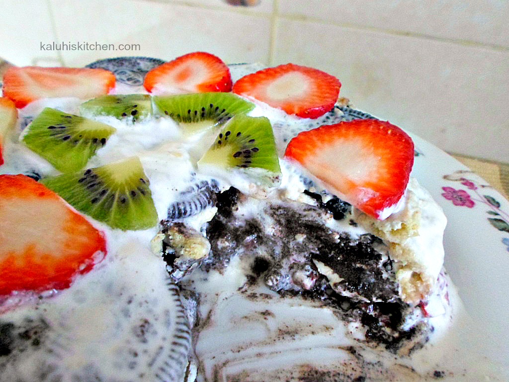 upclose_layers of oreo icebox cake