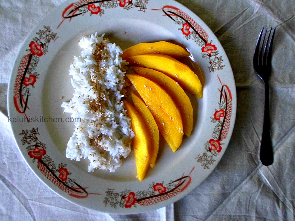 sticky rice with mangoes- Thai recipes