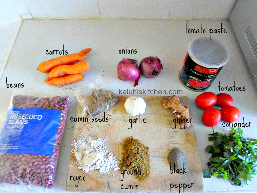 Bean stew ingredients_kaluhi_S kITCHEN