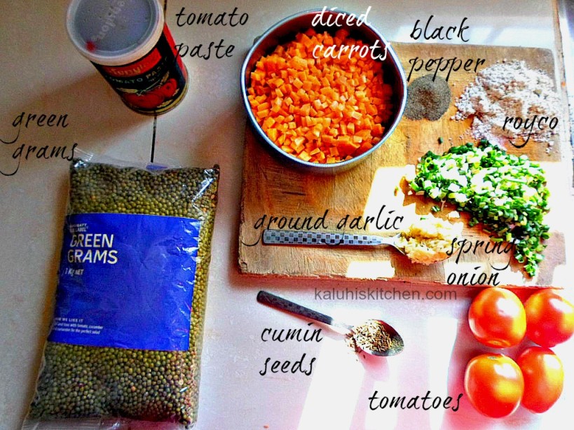 ndengu ingredients_how to cook ndengu_how to cook green grams