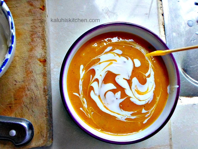 using a toothpick to form streaks in the soup makes it look even more appealing