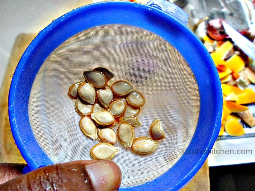 washing butternut seeds before toasting them makes them better tasting