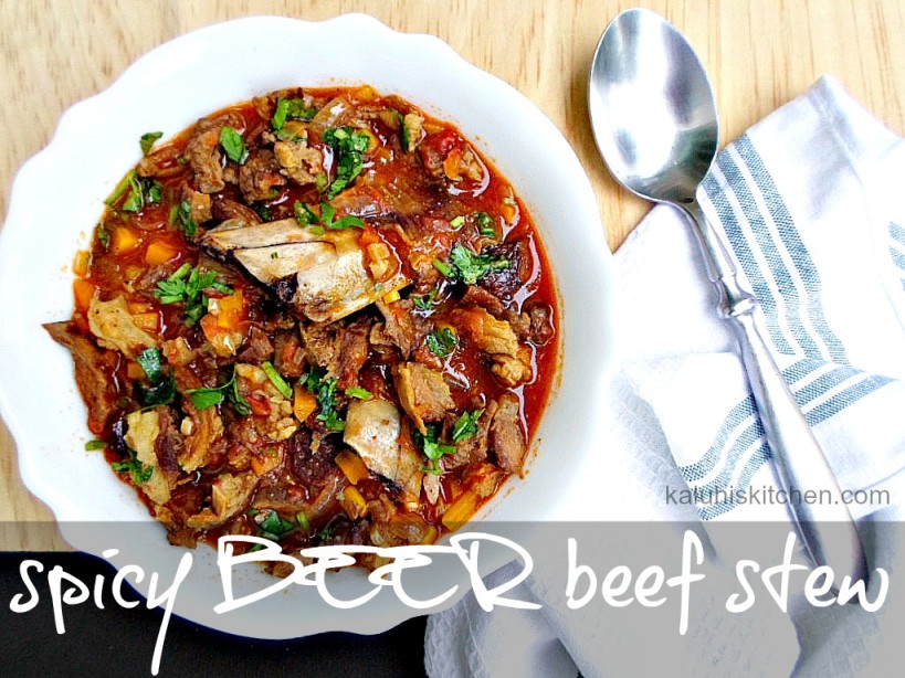 Kenyan Food Blogs_Kaluhis Kitchen_spicy beer beef stew takes an exiting twist to this everyday meal.
