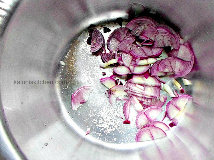 adding salt to the oil before the saute ensures the entire dish gets evenly seasoned