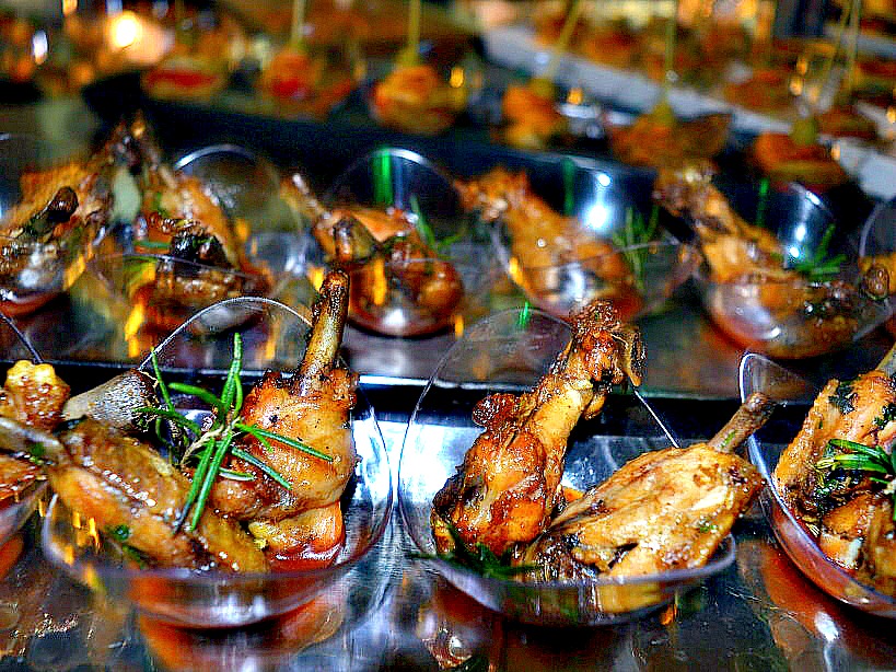char grilled chicken wings with honey glaze served with sweet and sour chilli sauce at the flame tree restaurant of sarova panafric kenya