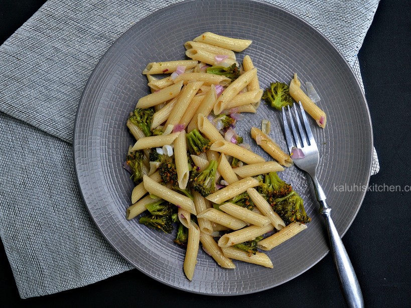 top kenyan food blogs_kaluhiskitchen.com_broccoli and garlic penne stir fry_penne recipes