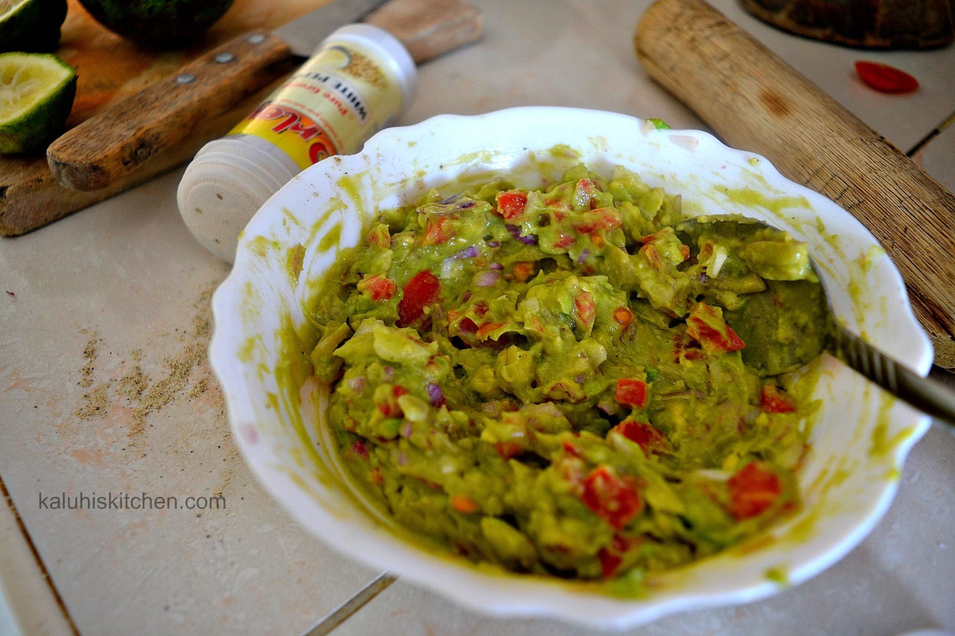 while mixing your guacamole, be careful not to overwork it. allow it to be chunky and heavy as opposed to light and fluid
