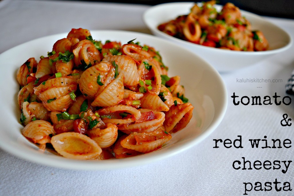 Red Wine and Tomato Cheesy Pasta Kaluhi's Kitchen