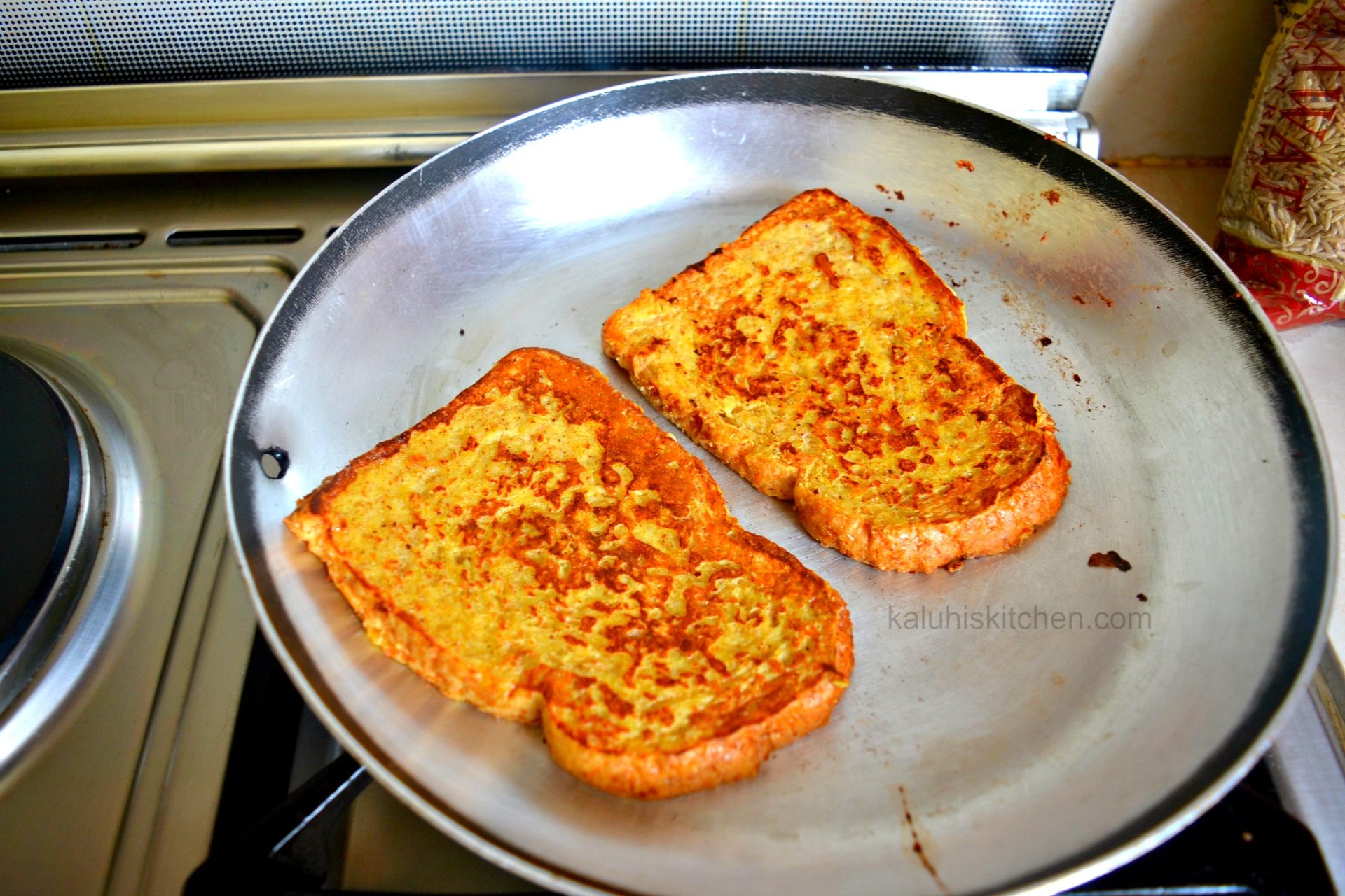 ensure the french toast is golden brown before taking it form the heat_kaluhiskitchen.com_african food bloggers