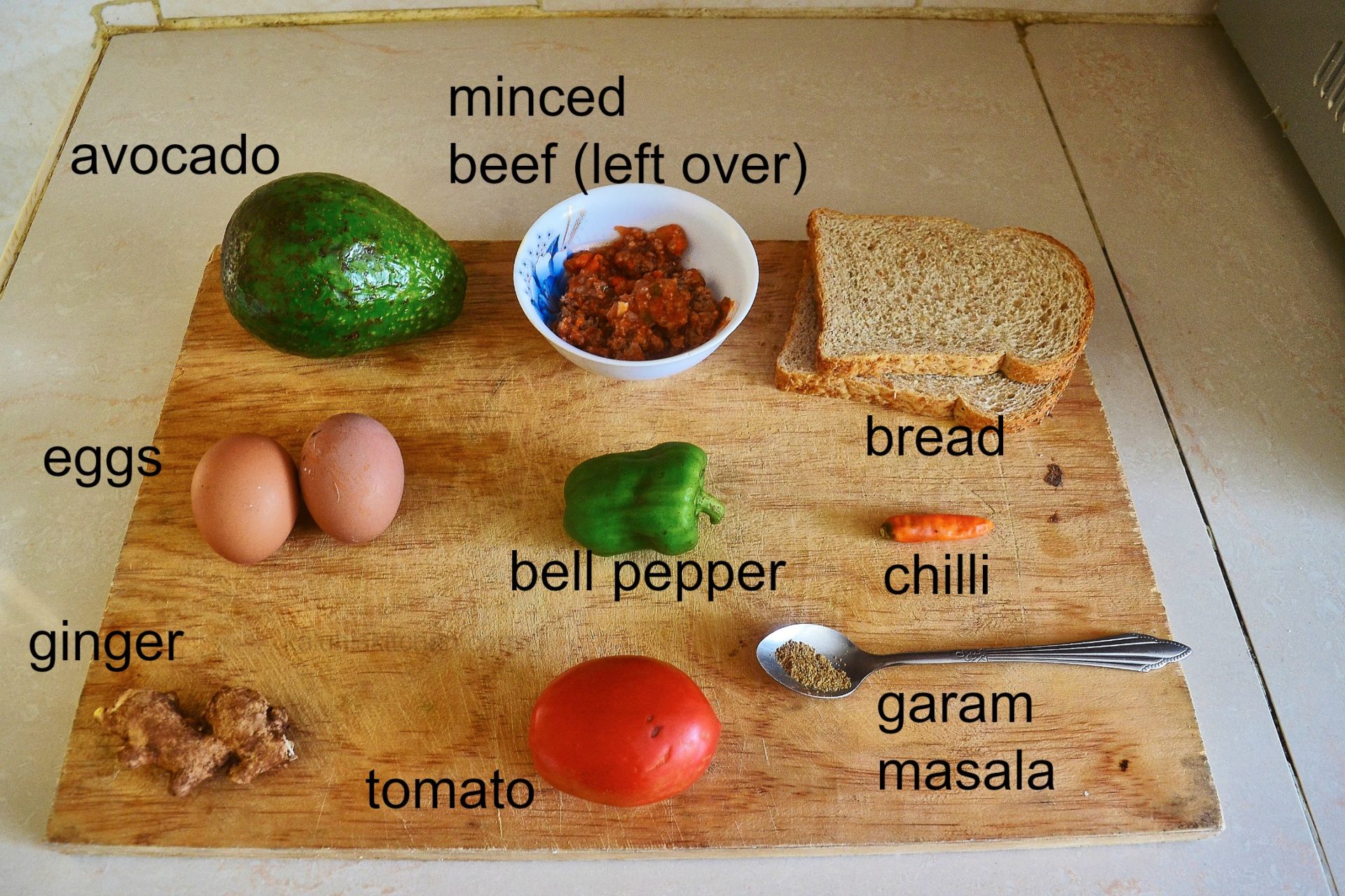 ingredients for egg sandwich_kaluhiskitchen.com
