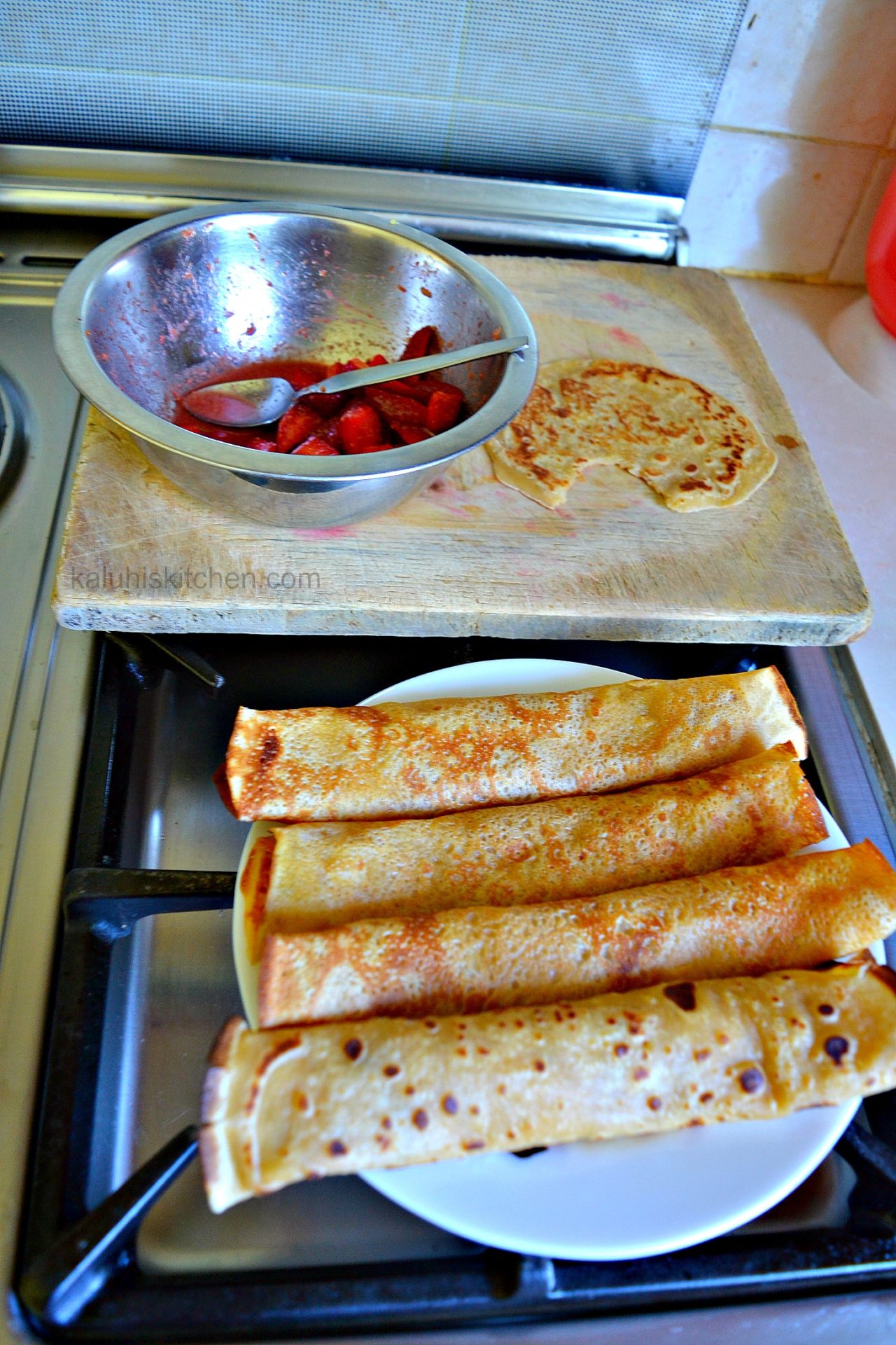 best kenyan food blogs_kenyan food recipes_serve the macerated strawberries with warm pancakes_kaluhiskitchen.com