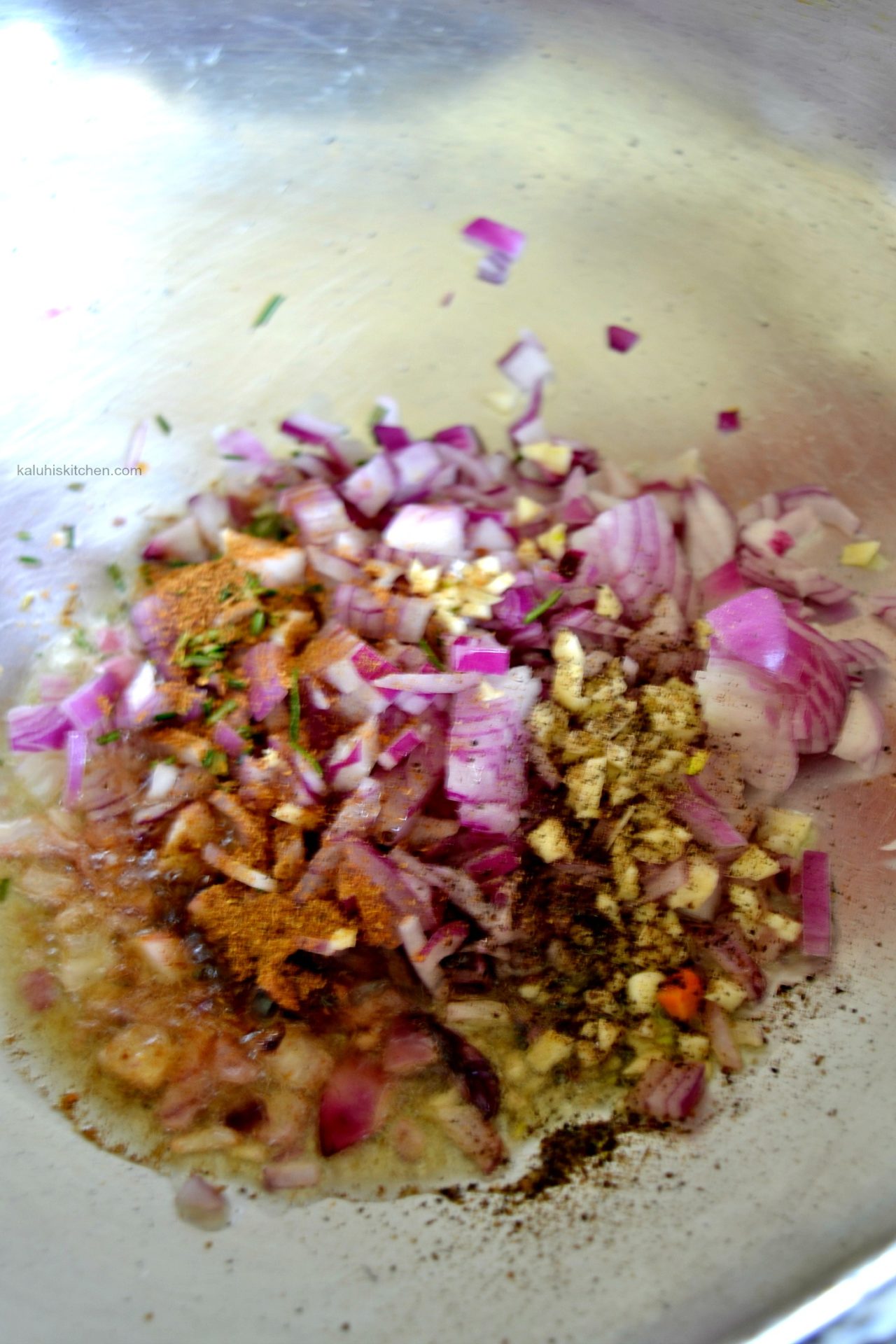 cook the spices with the onions so that they break down and develop well_How to cook okra_kaluhiskitchen.com