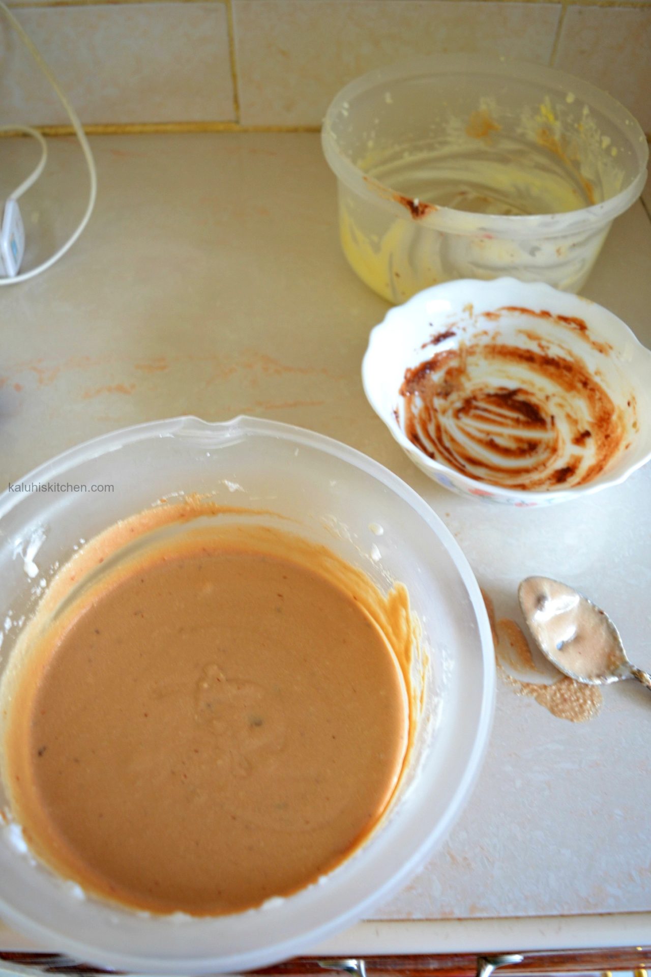 mix the melted chocolate, whipped cream and meringue in one bowl until mixed_kaluhiskitchen.com_best food blog in kenya