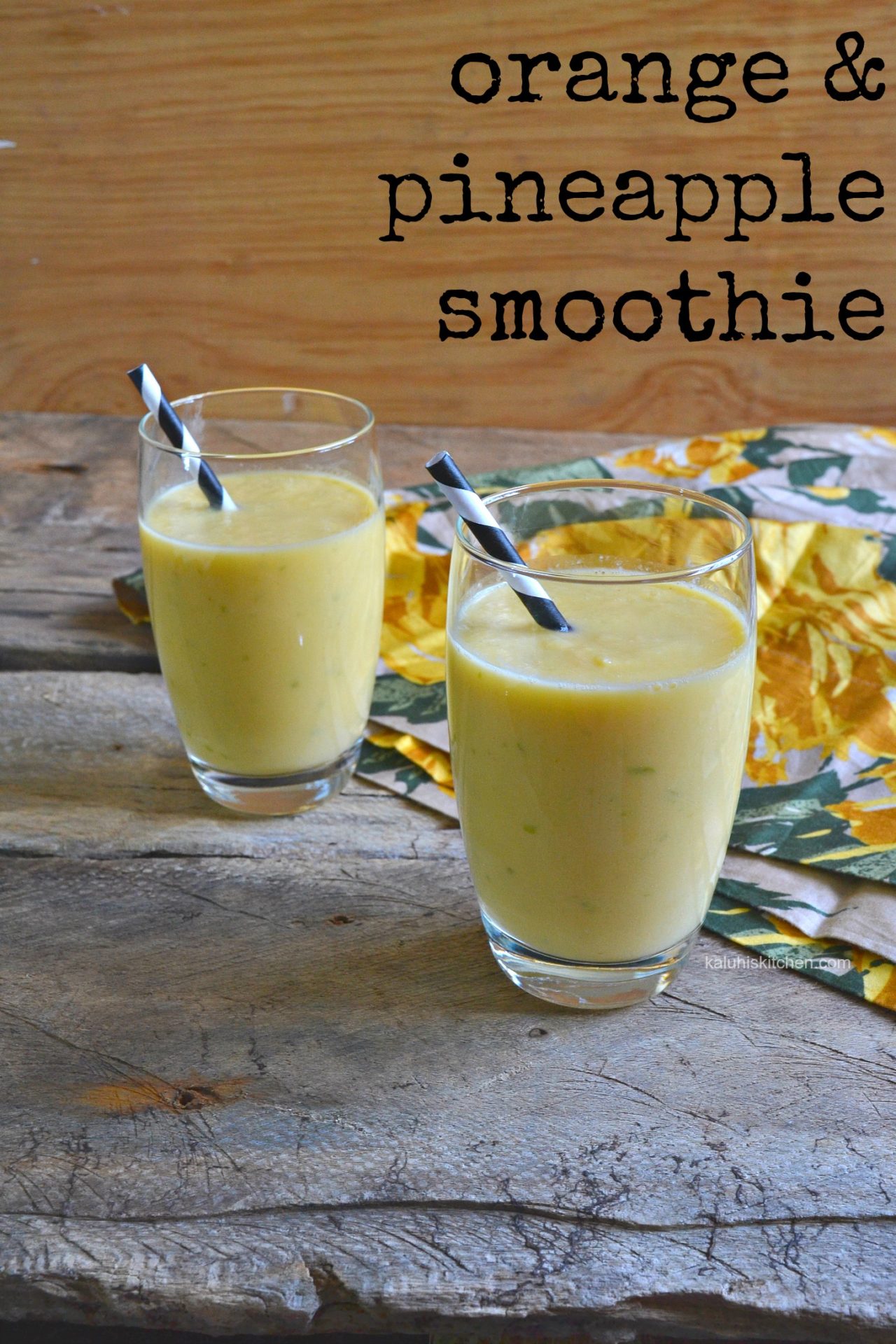 orange andpineapple smoothie_how to make a smoothie_kaluhiskitchen.com