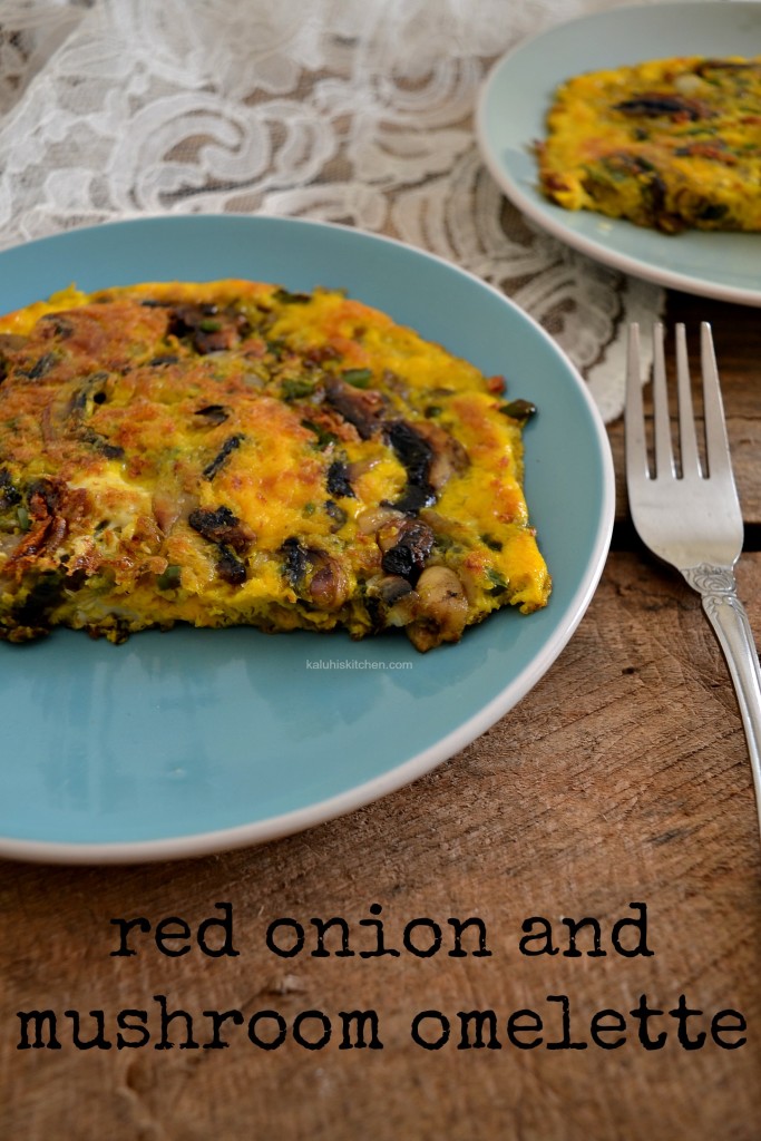 Red Onion and Button Mushroom Omelette Kaluhi's Kitchen