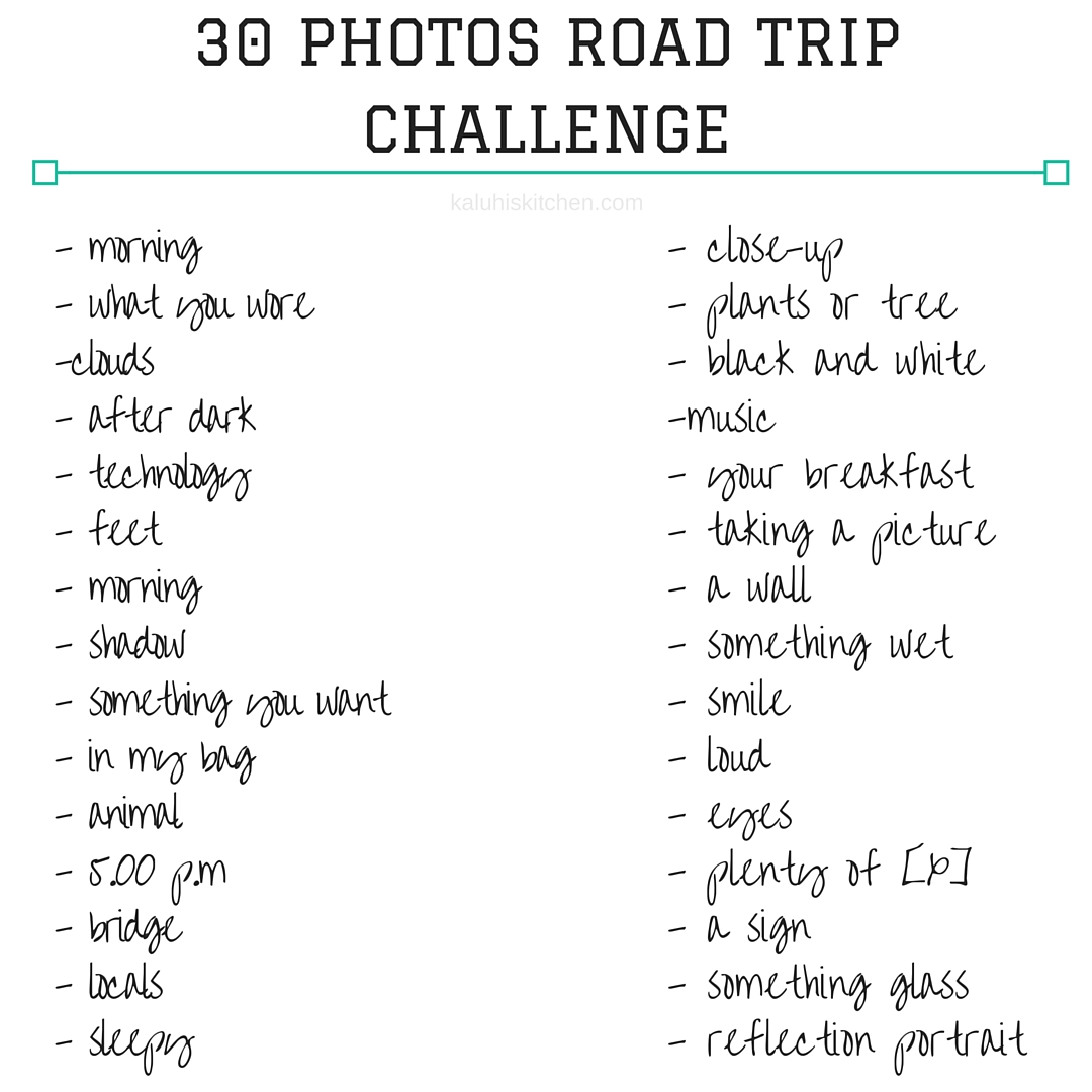 30 PHOTOS ROADD TRIP CHALLENGE