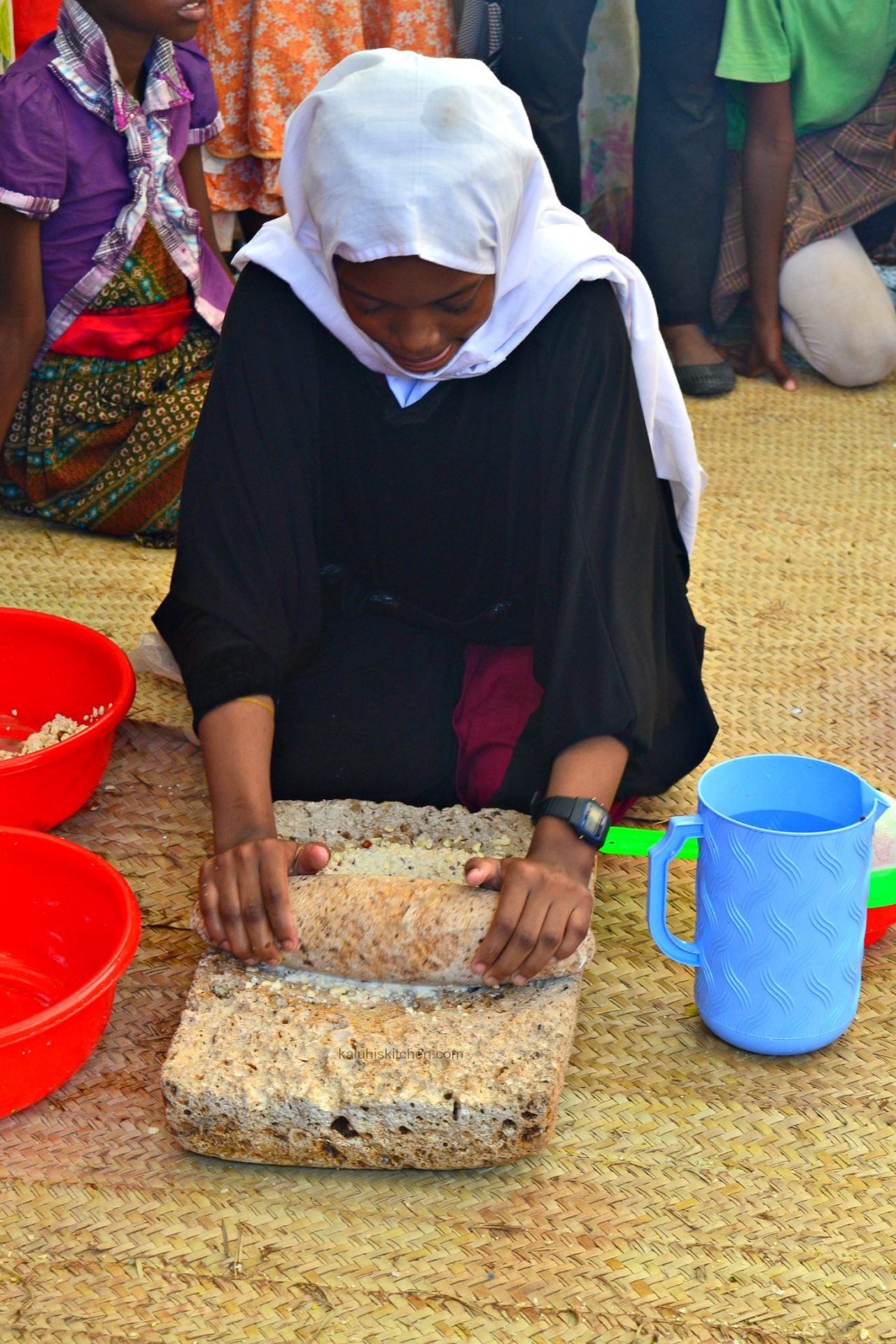 preparation of bhajia in the true coastal style by local youth at the lamu food festival_how to make bhajia_kaluhiskitchen.com