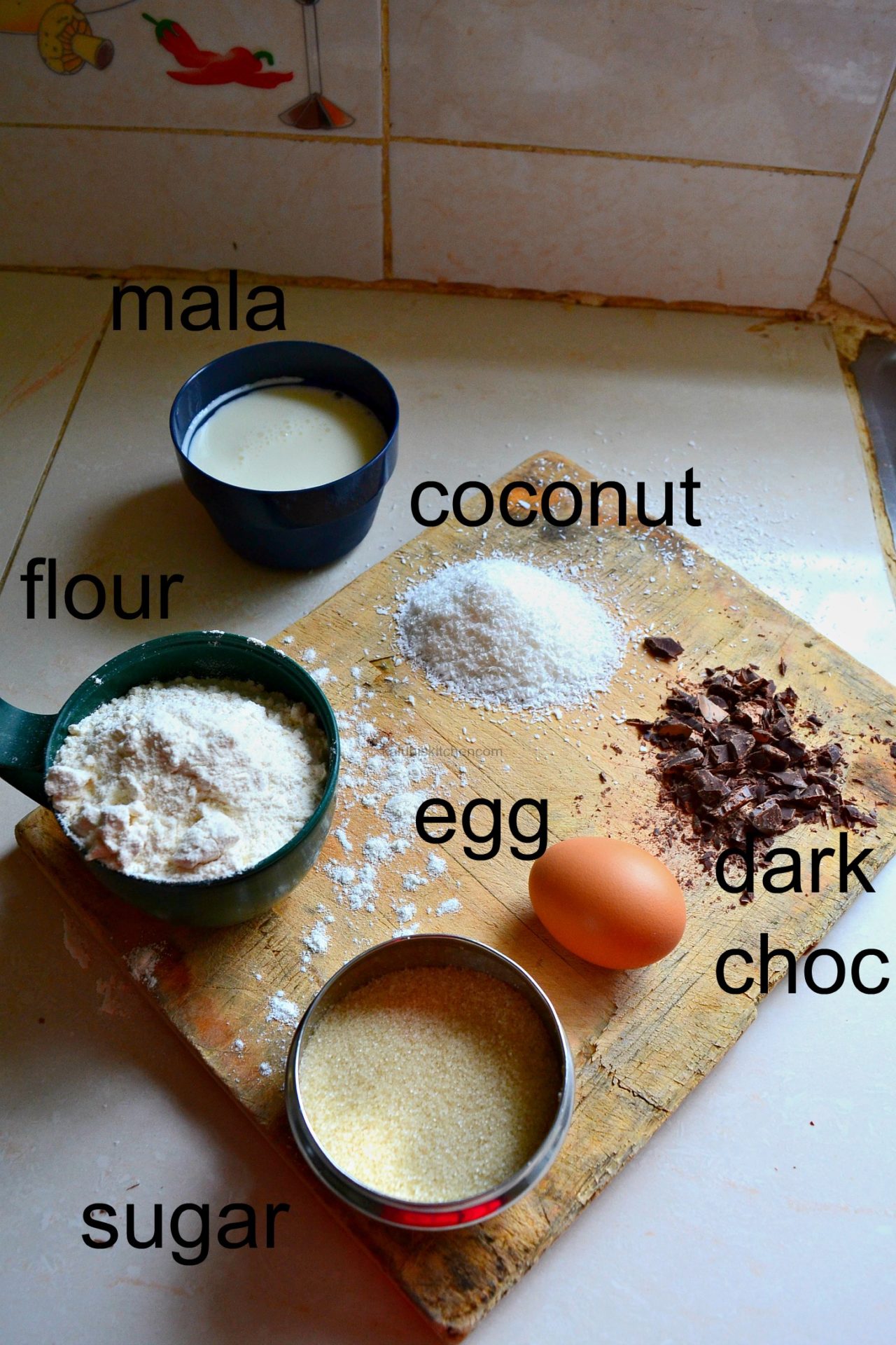 coconut and chocolate chip dropscones ingredients_kaluhiskitchen.com_drop scones