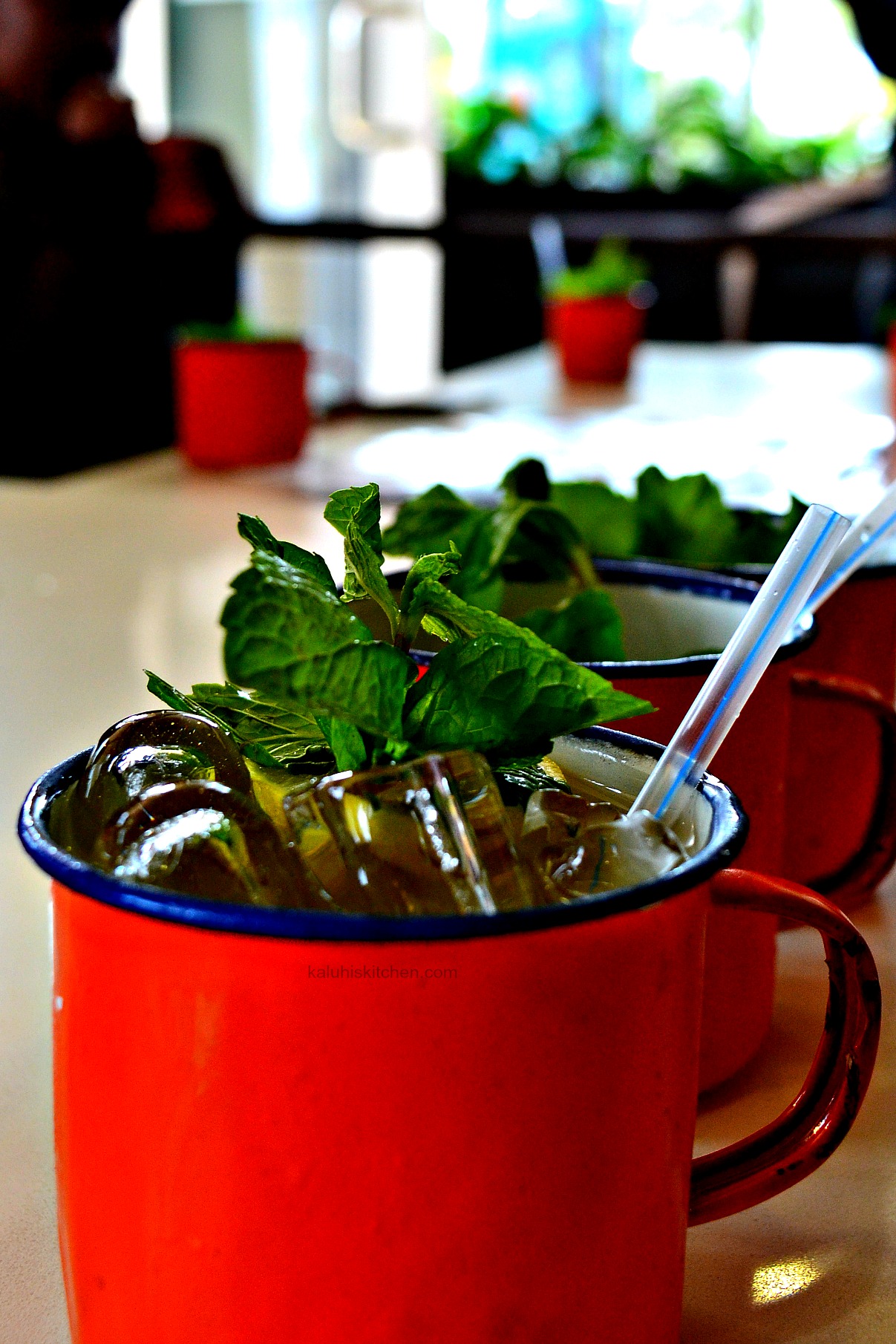 Mama's Mule: Ketel one vodka, Kisampa honey, fresh ginger, lime and mint. This was my favorite drink. I especially enjoyed the sweetness of the honey against the subtle sourness of the limes.