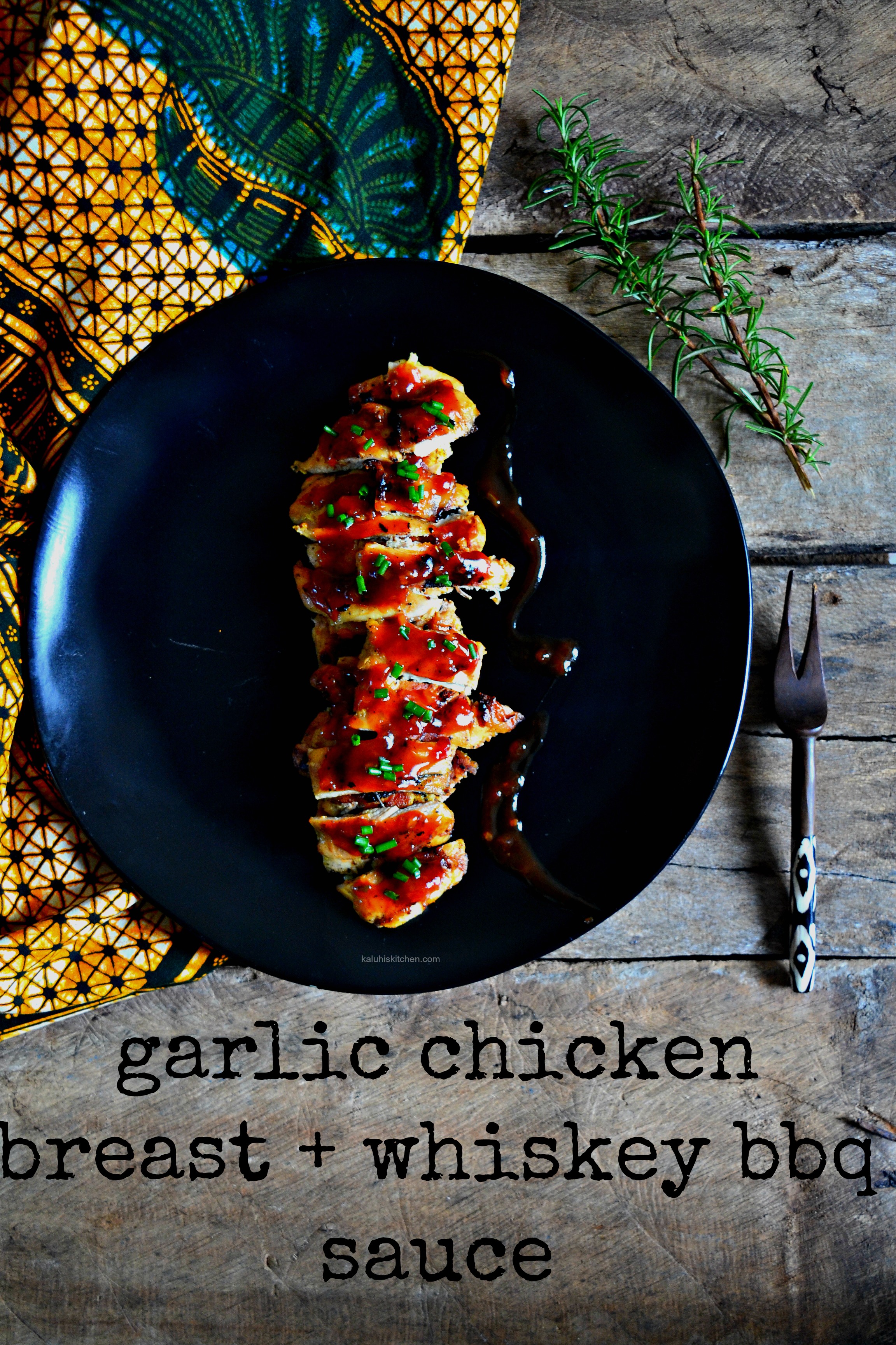 garlic chicken breast with whiskey bbq sauce_how to make chicken breast moist_how to cook chicken breast_kaluhiskitchen.com