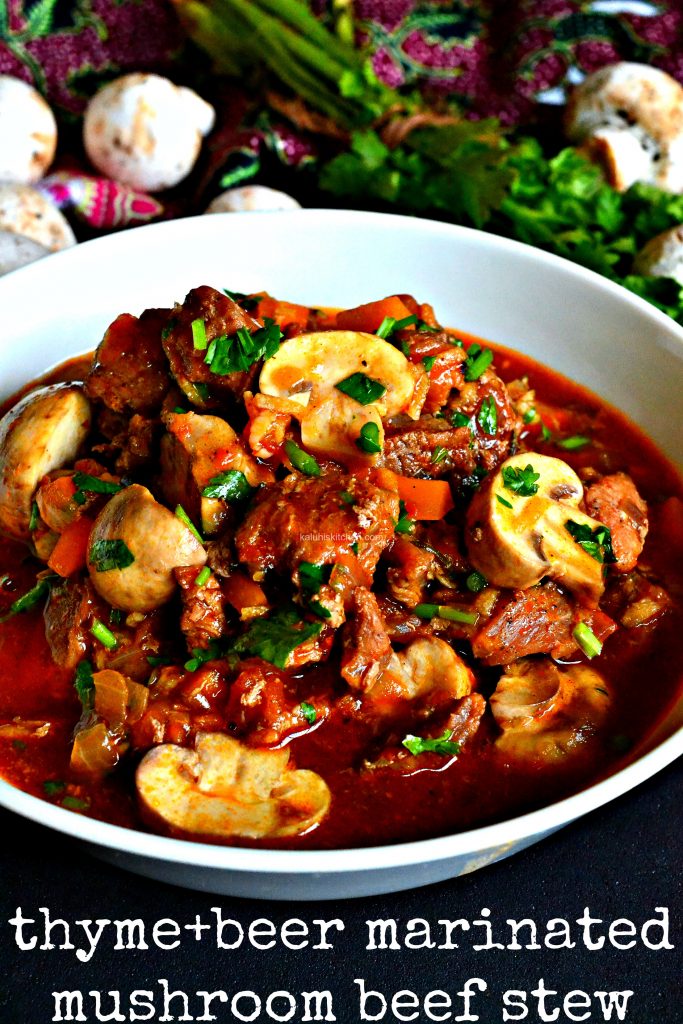 thyme and beer marinated mushroon beef stew_best beef stew ...