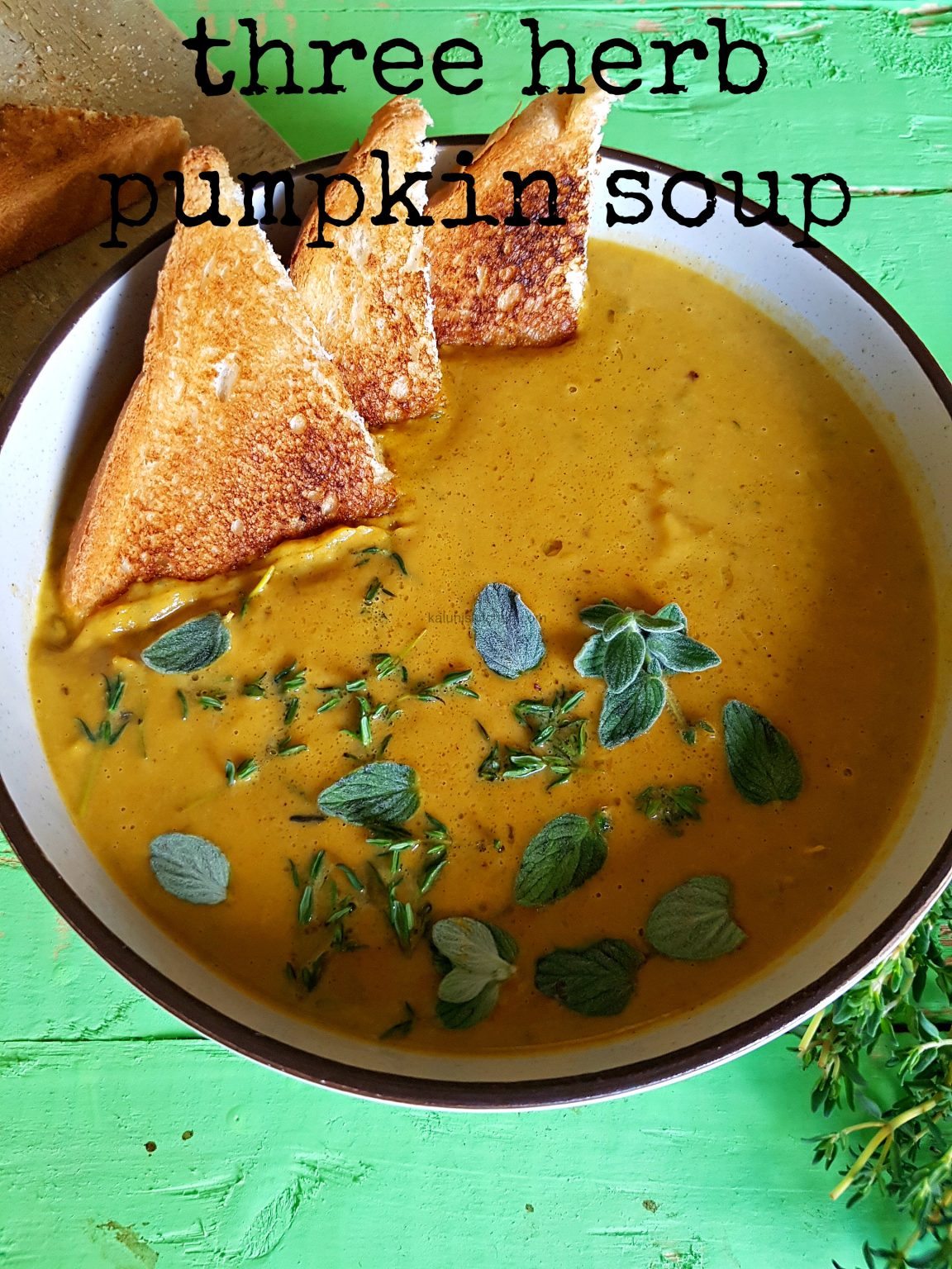 Three Herb Pumpkin Soup Kaluhi