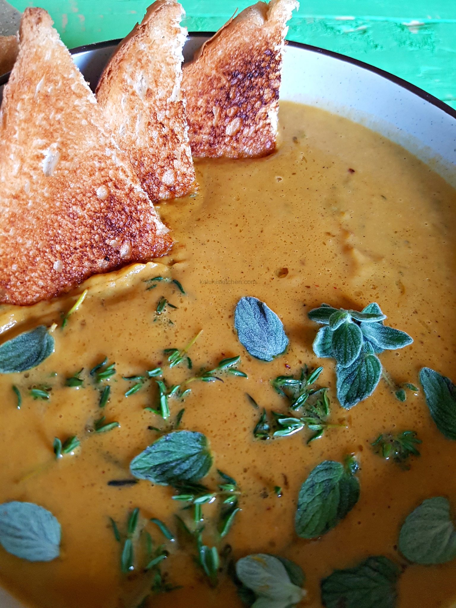 Three Herb Pumpkin Soup Kaluhi's Kitchen